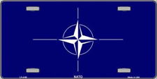 Nato Flag License Plate Metal Sign Plaque Art Car Truck Wall Home Decor picture