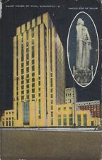 Postcard MN Art Deco Ramsey County Court House Indian God of Peace St. Paul Minn picture
