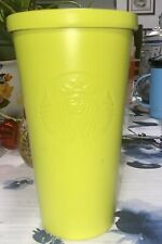 2016 Starbucks Bright Yellow Stainless Steel Tumbler Discontinued 16oz No Straw picture