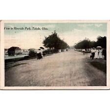 Vintage Postcard Riverside Park Toledo, Ohio 5.5 x 3.5 Postmark 1919 picture