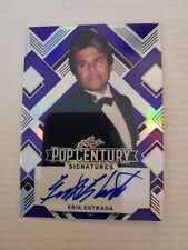 Erik Estrada Prismatic Purple /10 Autograph Card 2022 Leaf Pop Century Chips picture