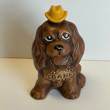 Treasure Craft Vintage Ceramic Coin Bank 1961 USA Ruby Cavalier Spaniel Dog picture