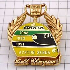 Limited Vintage Ettore Senna Helmet Driver Pin Badge picture