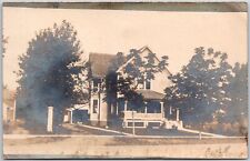 Residential House Front View Roadway Entrance Real Photo RPPC Postcard picture