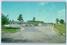 Ignace Ontario Canada Postcard View of Parking at Hi-Way Motel c1950's picture