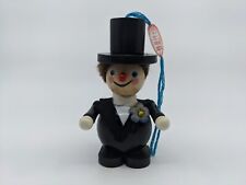 🔥Vintage Steinbach Groom Tuxedo Top Hat Man Christmas Ornament picture