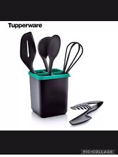 Tupperware Chef Series Pro Black Utensils Kitchen Tools 5 Piece Set New picture