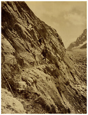 France, Chamonix Valley, Mer de Glace, N.D. Vintage print, albumin print print picture