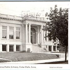 c1900s Cedar Falls, IA Carnegie Dayton Public Library Photo Litho Postcard A63 picture