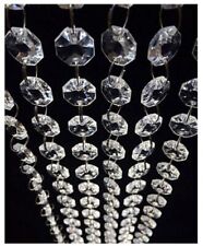 99FT Clear Acrylic Crystal Garland Strands Hanging Chandelier Bead Chain Orna... picture