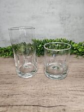 Vintage Dimple Glass SET OF 2 picture