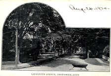 Greenwich Connecticut Lafayette Avenue 1904 Postcard Antique picture