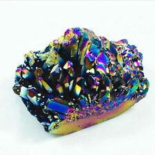 150g Large Natural Aura Rainbow Titanium Bismuth Crystal Cluster Stone Healing picture