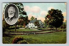 Haverhill MA-Massachusetts, Whittier's Birthplace Vintage Souvenir Postcard picture
