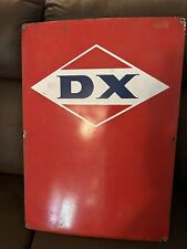 Vintage Rare Red Porcelain DX Gasoline Motor Oil Gas Pump Panel Plate Sign 26x19 picture