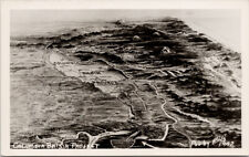 Columbia Basin Project Map WA Washington Ellis #1942 RPPC Postcard G94 picture