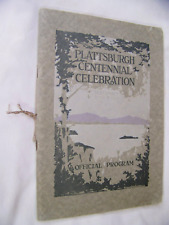1914 ANTIQUE PLATTSBURGH NY CENTENNIAL CELEBRATION PROGRAM HISTORY BOOK picture