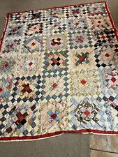 Beautiful Vintage Diamond Star Feedsack Cutter Quilt picture