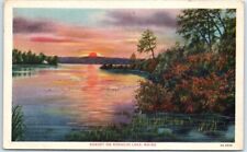 Postcard - Sunset On Kokadjo Lake - Maine picture