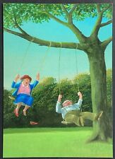 Elderly Couple Swinging by Gerhard Glück Vintage Art Postcard Unposted picture