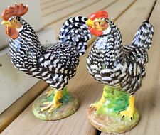 Vintage  ZACCAGNINI Rooster and Hen  Chicken Figurines Signed ITALY (SEE PHOTOS) picture