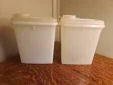 ✅2 Vintage Tupperware Junior Store N Pour #499-4 with Lid #509 Sheer 6 x 5 x 2