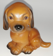 1989 Goebel Brown Puppy Dog Figure #62155 Easter W. Germany  picture