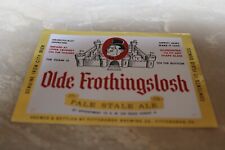 Vintage Olde Frothingslosh Pale Stale Ale Beer Label Pittsburgh, PA Foil #1 picture