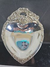 Leonard Italy Vintage Silver Plated Heart Shaped Trinket Dish picture