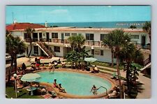 Daytona Beach FL-Florida, Perry's Ocean Edge Beach Motel, Vintage Postcard picture