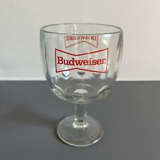 vintage heavy thumbprint Anheuser BUSCH Budweiser BEER GOBLET barware gift glass picture