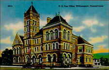Postcard: WP15 U.S. Post Office, Williamsport, Pennsylvania picture