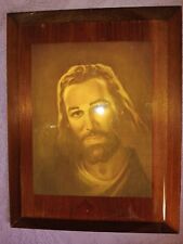 Vintage Lacquer Wooden Picture Of Jesus picture
