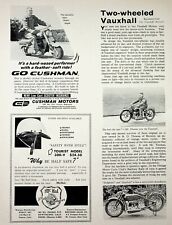 1960 Cushman Scooter 1924 Vauxhall - 1-Page Vintage Motorcycle Article picture