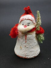Vintage Christmas Spun Cotton Bell Shaped Santa Claus with Brush Tree Japan picture