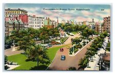 Postcard Commonwealth Avenue, Boston, Mass 1946 T98 picture