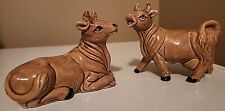 Vintage Pair of Lugene Brown Cow Salt and Pepper Shakers picture