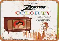 Metal Sign - 1964 Zenith Color TVs - Vintage Look Reproduction picture