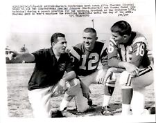 LG41 1964 Wire Photo NFL PRO BOWL QBs CHARLEY JOHNSON NORMAN SNEAD COACH SHERMAN picture