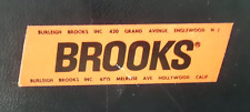 BROOKS - Original Vintage Early 1970’s Racing Decal/Sticker RARE/COOL~ picture