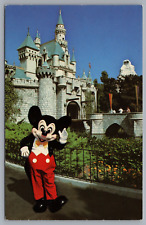 Welcome To Fantasyland Mickey Mouse Sleeping Beauty Castle Disneyland Postcard picture