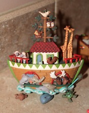16 Noah's Ark Themed Christmas Tree Ornaments Vintage Lot with Case picture