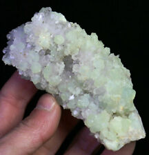 Natural Green Prehnite And Quartz Crystal Cluster Mineral Specimen 152 g picture