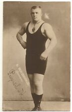 Wrestler Sports Circus Handsome man Jock muscle bulge antique photo card Gay Int picture