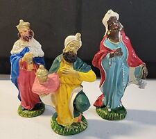 Vintage Chalkware 3 Kings Nativity Replacement Made In ITALY 4