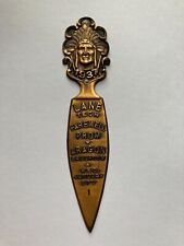 VINTAGE 1937 CHILDS CHICAGO LANE TECH HIGH SCHOOL INDIAN HEAD PROM LETTER OPENER picture