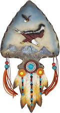 Ebros Native American Indian Majestic Eagle Soaring Over The Mountains Figurine picture