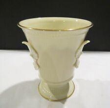 LENOX Ivory Pedestal Sea Shell Vase with Gold Trim, 7