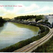 c1910s Waterloo Cedar Valley Iowa Cedar Heights Rock Island Train Postcard A196 picture