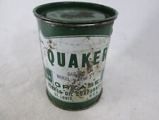 Vintage Quaker Wheel Bearing Grease empty 1 lb metal can picture